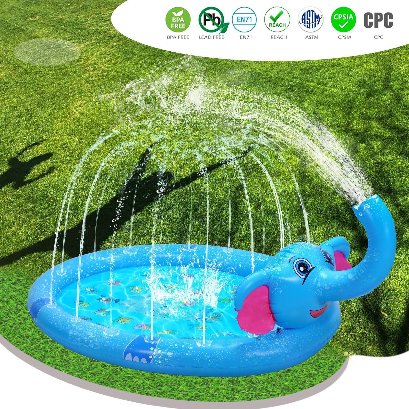 3 in 1 Splash Pad Inflatable Sprinkler Pool, Kids Pool Baby Pool Toddler Pool Inflatable Water
