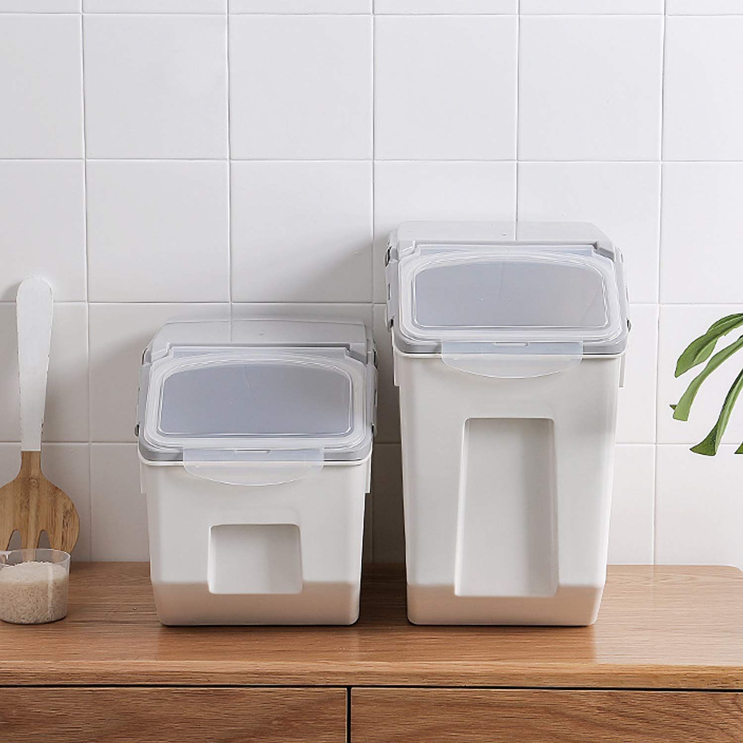 Dry Food Storage Box Flour Bin Multiple Function,Airtight Plasitic Dry