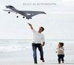 DIY Military Fixed-Wing Foam RC Airplane Remote Control Glider Large Throw Hand RC Toy Airplane with LED