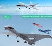 DIY Military Fixed-Wing Foam RC Airplane Remote Control Glider Large Throw Hand RC Toy Airplane with LED