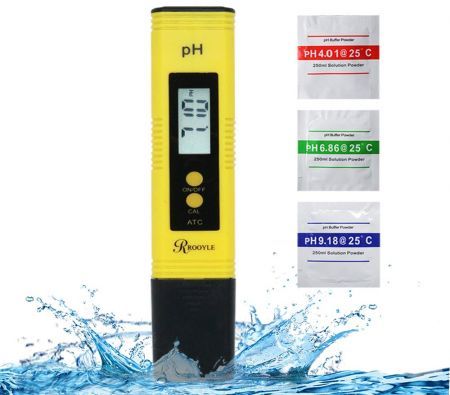 PH Meter, Digital PH Meter with 0.01 pH Accuracy and 0.00to14.00PH Measurement Range for Water Quality, Hydroponics, Aquariums, Drinking Water, RO System, Fishpond and Swimming Pool