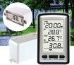 Electronic Rain Gauge, Portable Wireless Rain Gauge High Precision Radio Controlled Digital Rain Gauge Rain Gauge Measuring Tool Thermometer Humidity Meter for Indoor and Outdoor