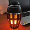 Portable Bluetooth 5.0 Indoor/Outdoor Wireless Speaker, LED Torch Atmospheric Lighting Effect, 5-Watt Audio USB Speaker, 800 mAh Battery for iPhone/iPad/Android