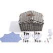 4 Person Picnic Basket Baskets Set Outdoor Blanket Wicker Deluxe Folding Handle
