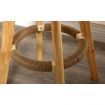 2 x Wooden Bar Stools Fabric - Grey