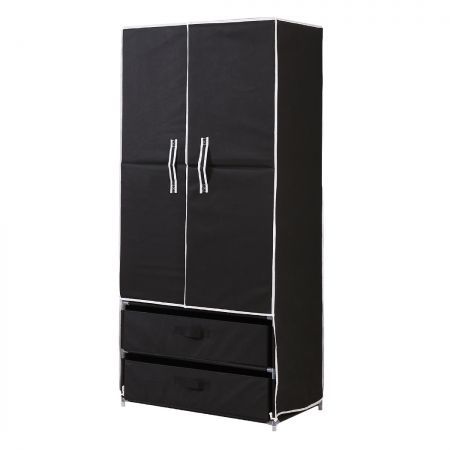Levede Portable Wardrobe Clothes Closet Storage Cloth Organizer Shelf 2 drawers