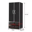 Levede Portable Wardrobe Clothes Closet Storage Cloth Organizer Shelf 2 drawers
