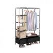 Levede Portable Clothes Closet Wardrobe Black Storage Cloth Organiser Unit Shelf Rack
