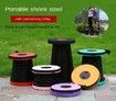 Portable Telescoping Stool Folding Camping Stool Seat for Fishing Hiking Traveling Outdoor Activities