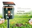 Ultrasonic Animal Repeller Outdoor Cat Repellent Solar Powered Dog Deterrent Battery Operated Waterproof Garden Equipment Cat Fox Dog Birds Owl Repeller for Garden Yard Field Farm