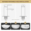 WELS Bathroom Basin Mixer Tap Bath Laundry Sink Tap Washing Basin Faucet Brass Body Chromed Finish