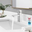 WELS Bathroom Tap Basin Mixer Chromed Washing Basin Tap 360 degree Swivel Laundry Sink Faucet