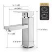 WELS Bathroom Tap Basin Mixer Chromed Washing Basin Tap 360 degree Swivel Laundry Sink Faucet
