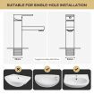 WELS Bathroom Tap Basin Mixer Chromed Washing Basin Tap 360 degree Swivel Laundry Sink Faucet