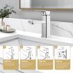 WELS Bathroom Tap Basin Mixer Chromed Washing Basin Tap 360 degree Swivel Laundry Sink Faucet