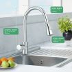WELS Pull Out Kitchen Tap Mixer Swivel Sink Faucet Tap Kitchen Laundry Tap with Stream and Spray Modes