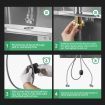 WELS Pull Out Kitchen Tap Mixer Swivel Sink Faucet Tap Kitchen Laundry Tap with Stream and Spray Modes
