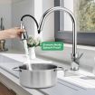 WELS Pull Out Kitchen Tap Mixer Swivel Sink Faucet Tap Kitchen Laundry Tap with Stream and Spray Modes