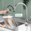 WELS Pull Out Kitchen Tap Mixer Swivel Sink Faucet Tap Kitchen Laundry Tap with Stream and Spray Modes