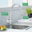 WELS Pull Out Kitchen Tap Mixer Laundry Faucet Sink Tap 360 degree Swivel with Hot and Cold Water