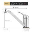 WELS Kitchen Tap Mixer Sink Faucet Mixer Tap Laundry Basin Tap with 360 degree Swivel Spout