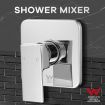 Bathroom Tap Mixer Bath Shower Mixer Tap with Brass Body Chromed Finish