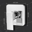 Bathroom Tap Mixer Bath Shower Mixer Tap with Brass Body Chromed Finish