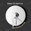 Bathroom Tap Mixer Bath Shower Mixer Tap with Chromed Finish for Hot and Cold Water