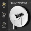 Bathroom Tap Mixer Bath Shower Mixer Tap with Chromed Finish for Hot and Cold Water