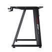 Ergonomic Gaming Desk Computer Home Office Writing Desk Racer Table with LED Lights and Carbon Fiber Desktop Black