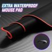 Large Z Shaped Gaming Desk Computer Home Office Writing Desk Racer Table with RGB LED Lights Carbon Fiber Tabletop Black