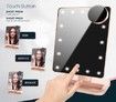 Lighted Makeup Mirror, Vanity Mirror with Bluetooth. Adjustable Brightness, Detachable 10X Magnification Spot Mirror, Rechargeable by Beautify Beauties (Rose Gold)