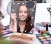 Lighted Makeup Mirror, Vanity Mirror with Bluetooth. Adjustable Brightness, Detachable 10X Magnification Spot Mirror, Rechargeable by Beautify Beauties (Rose Gold)