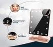 Lighted Makeup Mirror, Vanity Mirror with Bluetooth. Adjustable Brightness, Detachable 10X Magnification Spot Mirror, Rechargeable by Beautify Beauties (Rose Gold)