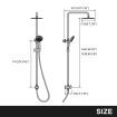 Dual Shower Head Set High Pressure Rain Shower Round Handheld for Home Hotel Bathroom