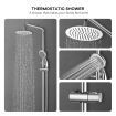 Dual Shower Head Set High Pressure Rain Shower Round Handheld for Home Hotel Bathroom