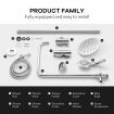 Dual Shower Head Set High Pressure Rain Shower Round Handheld for Home Hotel Bathroom