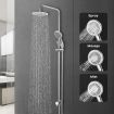 Dual Shower Head Set High Pressure Rain Shower Round Handheld for Home Hotel Bathroom