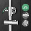 Dual Shower Head Set High Pressure Rain Shower Round Handheld for Home Hotel Bathroom