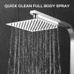 WELS Double Rain Shower Head Kit 8 Inch Square Handheld for Home Hotel Bathroom