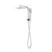WELS Double Rain Shower Head Kit 8 Inch Square Handheld for Home Hotel Bathroom