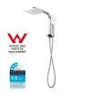 WELS Double Rain Shower Head Kit 8 Inch Square Handheld for Home Hotel Bathroom
