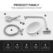 Dual Shower Head Set Tap Mixer Rain Handheld With Hot and Cold Water