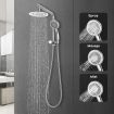 Dual Shower Head Set Tap Mixer Rain Handheld With Hot and Cold Water