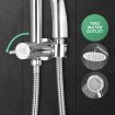 Dual Shower Head Set Tap Mixer Rain Handheld With Hot and Cold Water