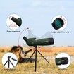 Spotting Scope Tripod Hunting Birding 25-75x70 Angled Waterproof Range Shooting Phone Adapter Target Stargazing Wildlife Viewing Nature Observation Monocular