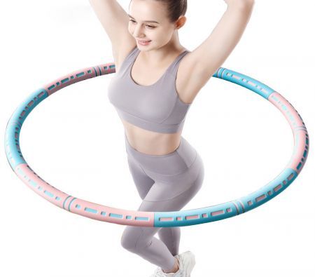 Exercise Hula Hoop 6 Sections Detachable Adjustable Weight loss waist slim Size 90cm