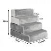 Pet Stairs 4 Steps Ramp Portable Adjustable Climbing Ladder Soft Washable XXL