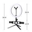 LED Ring Light with Tripod Stand Phone Holder Dimmable Studio Photo Makeup Lamp Type2
