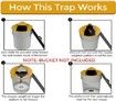 Flip N Slide Bucket Lid Mouse/Rat Trap |Humane or Lethal| |Trap Door Style | 5 Gallon Bucket Compatible|